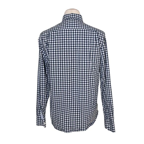 Bonobos Navy Gingham Check Shirt Size M Standard Fit Preppy Classiccore EUC - Picture 1 of 8